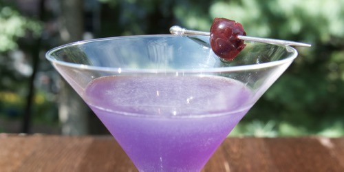 Aviation gin cocktail with luxardo cherry FI