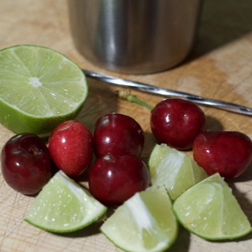Cherries and Limes for Cocktail