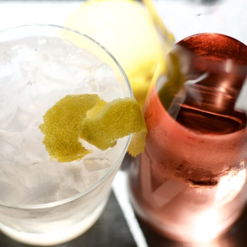Gin and Rosé Garden Cocktail